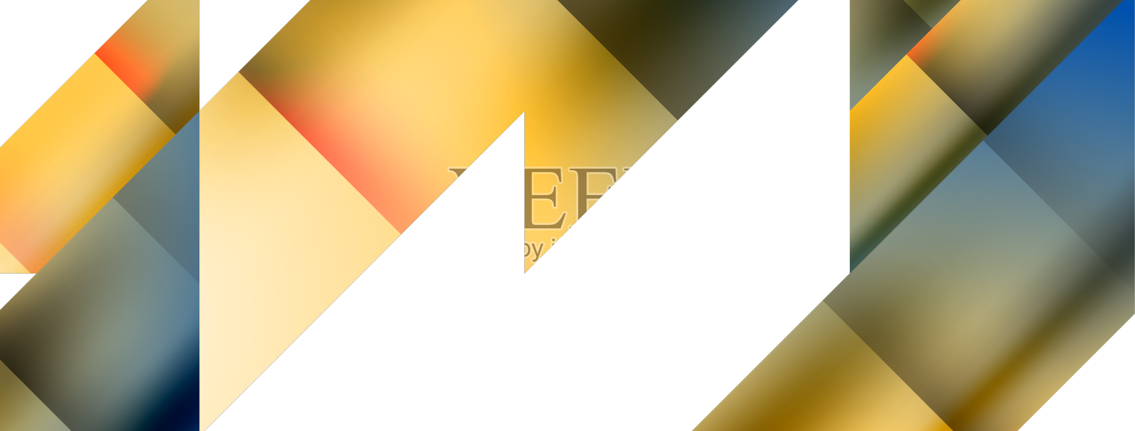 生动的抽象在无缝中展开三角形设计元素图片