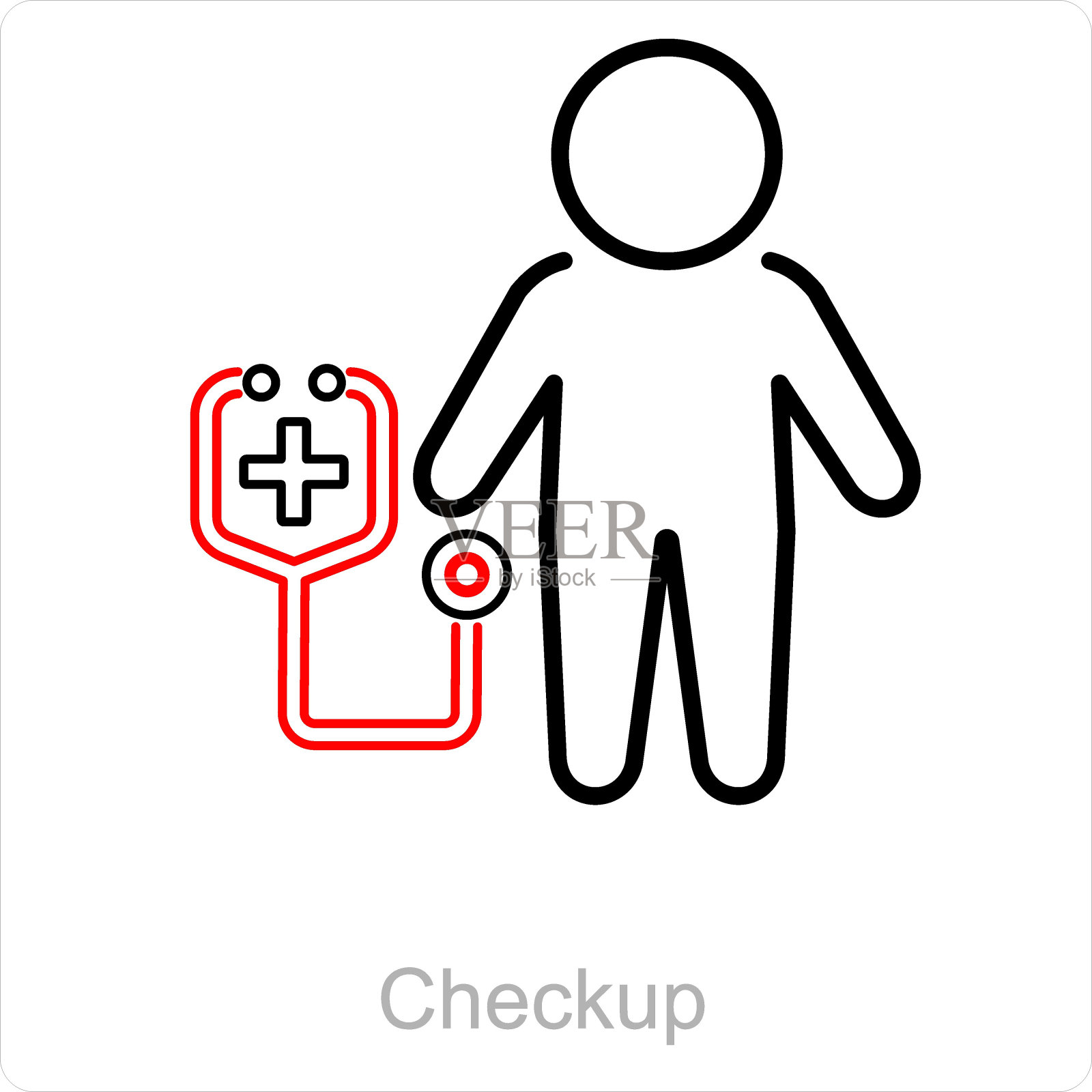检查和医生图标概念插画图片素材