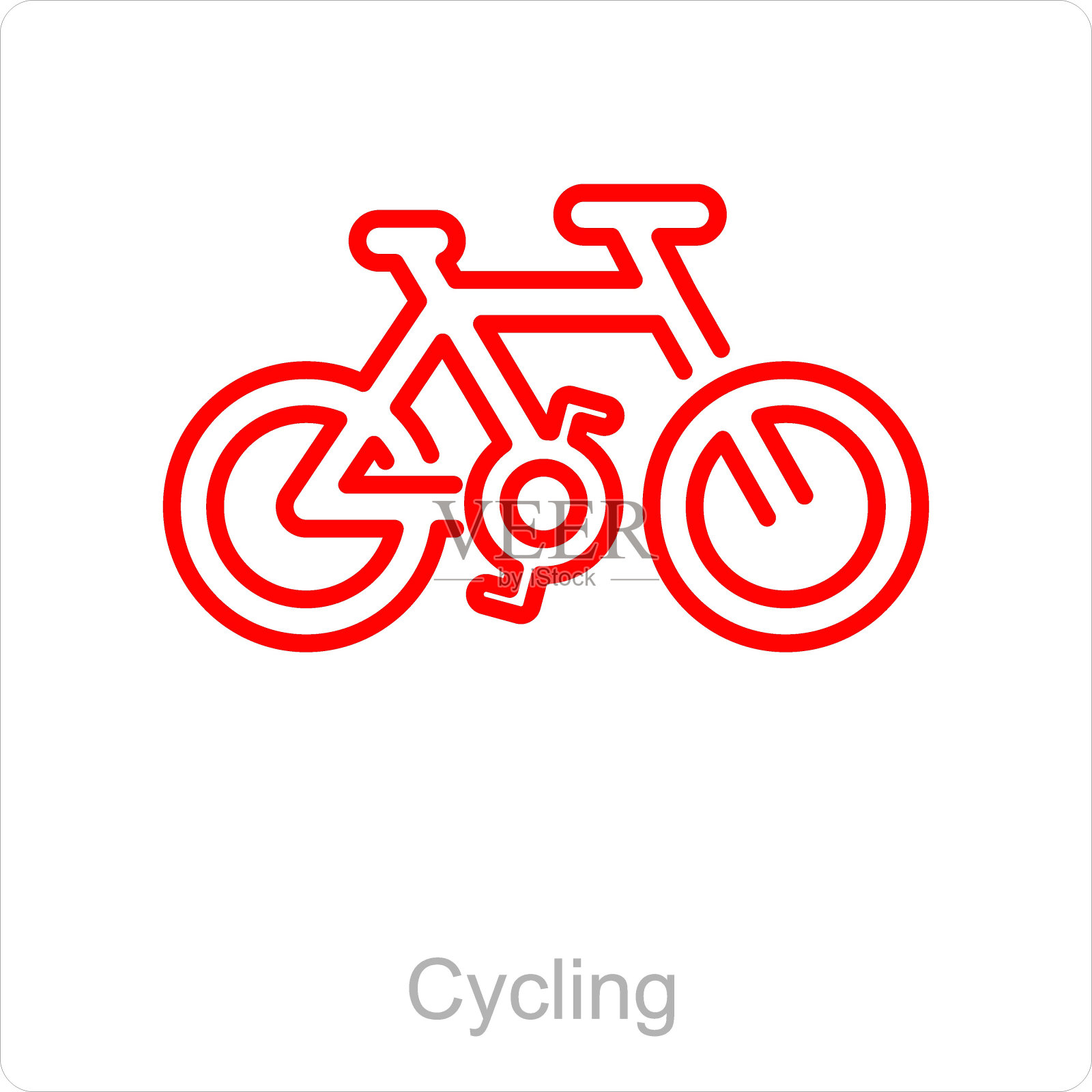 自行车和自行车图标概念插画图片素材