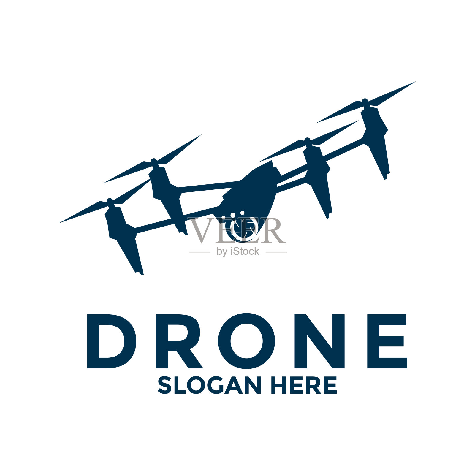 无人机标志图标，说明图形矢量无人机技术标志设计模板插画图片素材