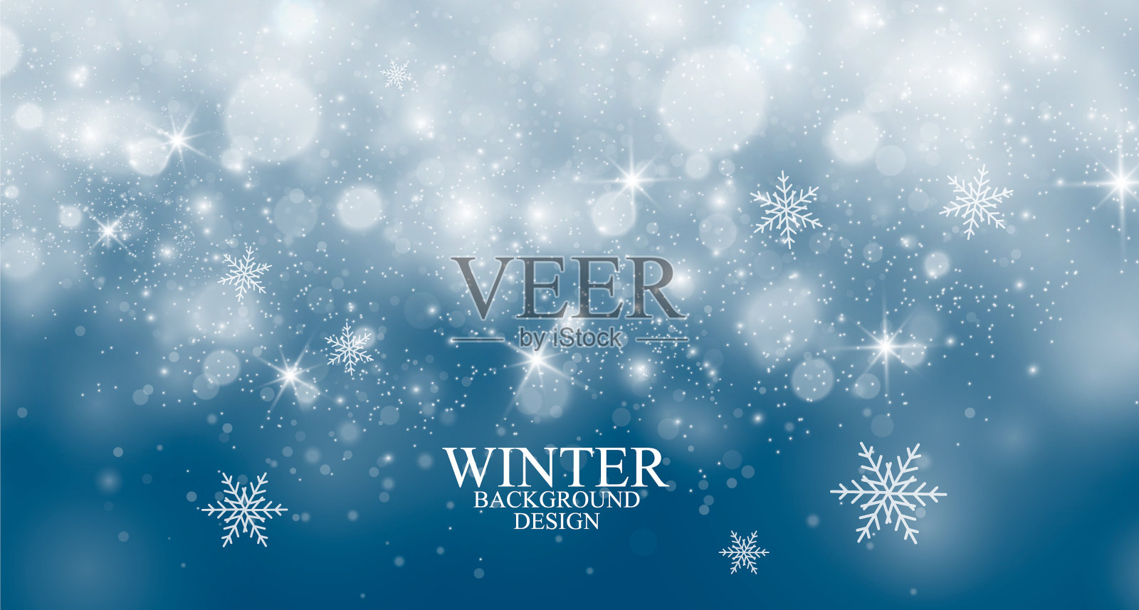 雪冬天的背景设计。插画图片素材