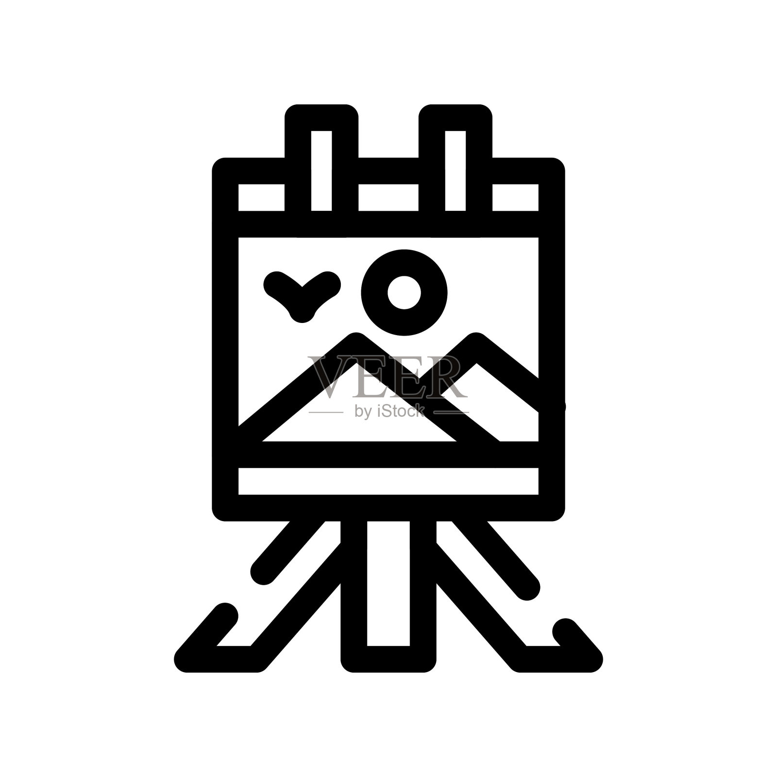 画布上的图标插画图片素材