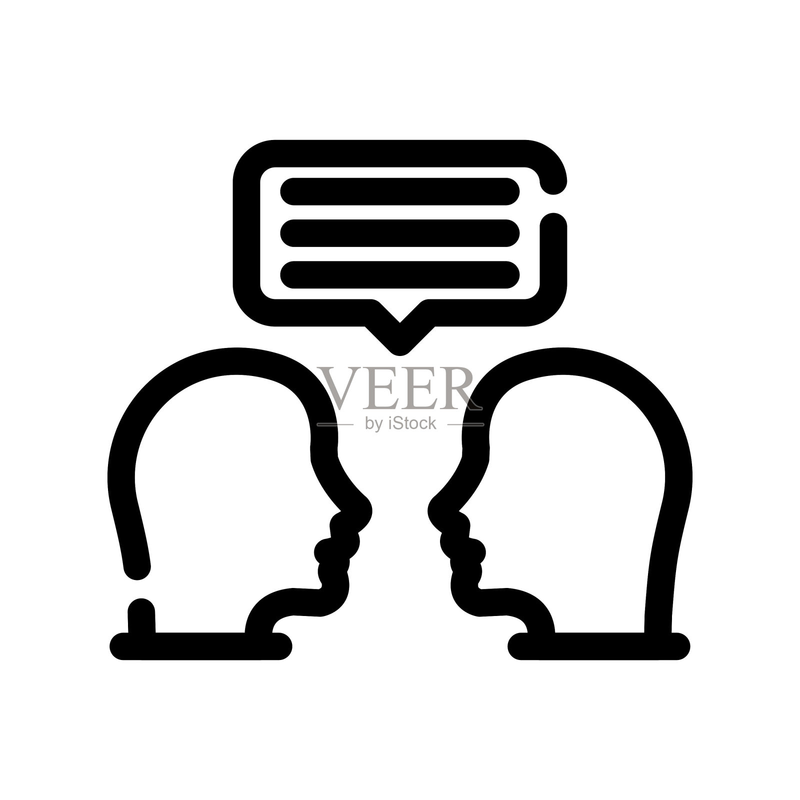 面对面图标插画图片素材