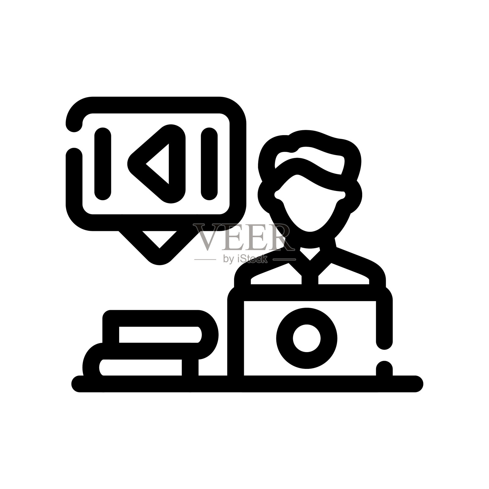 网络研讨会图标插画图片素材