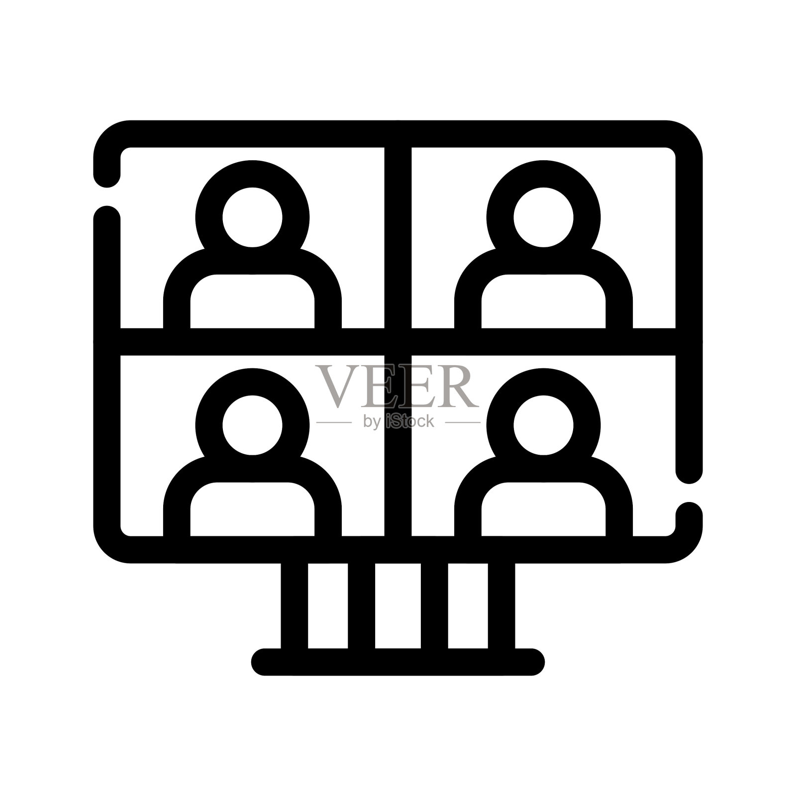 电话会议图标插画图片素材