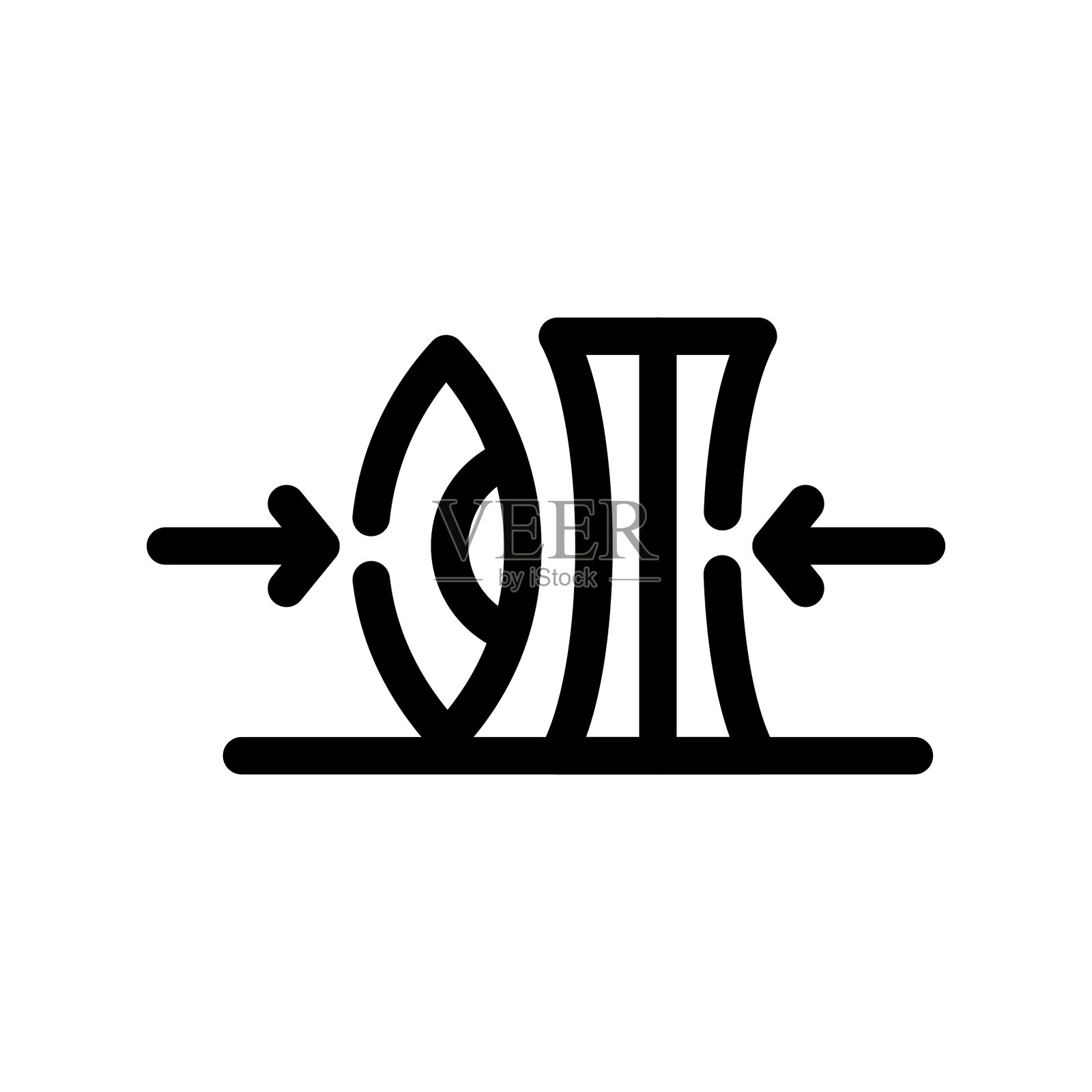 高折射率镜头图标插画图片素材