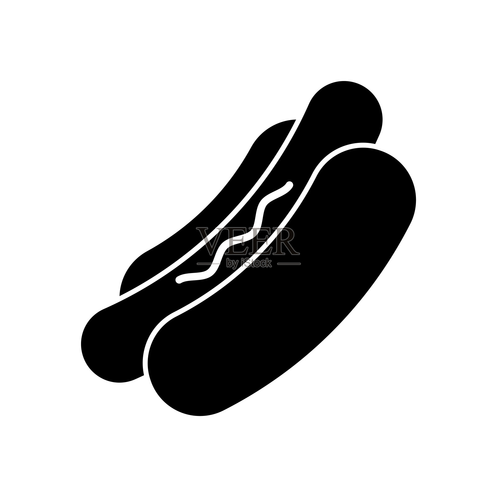 热狗图标矢量设计模板简单而现代插画图片素材