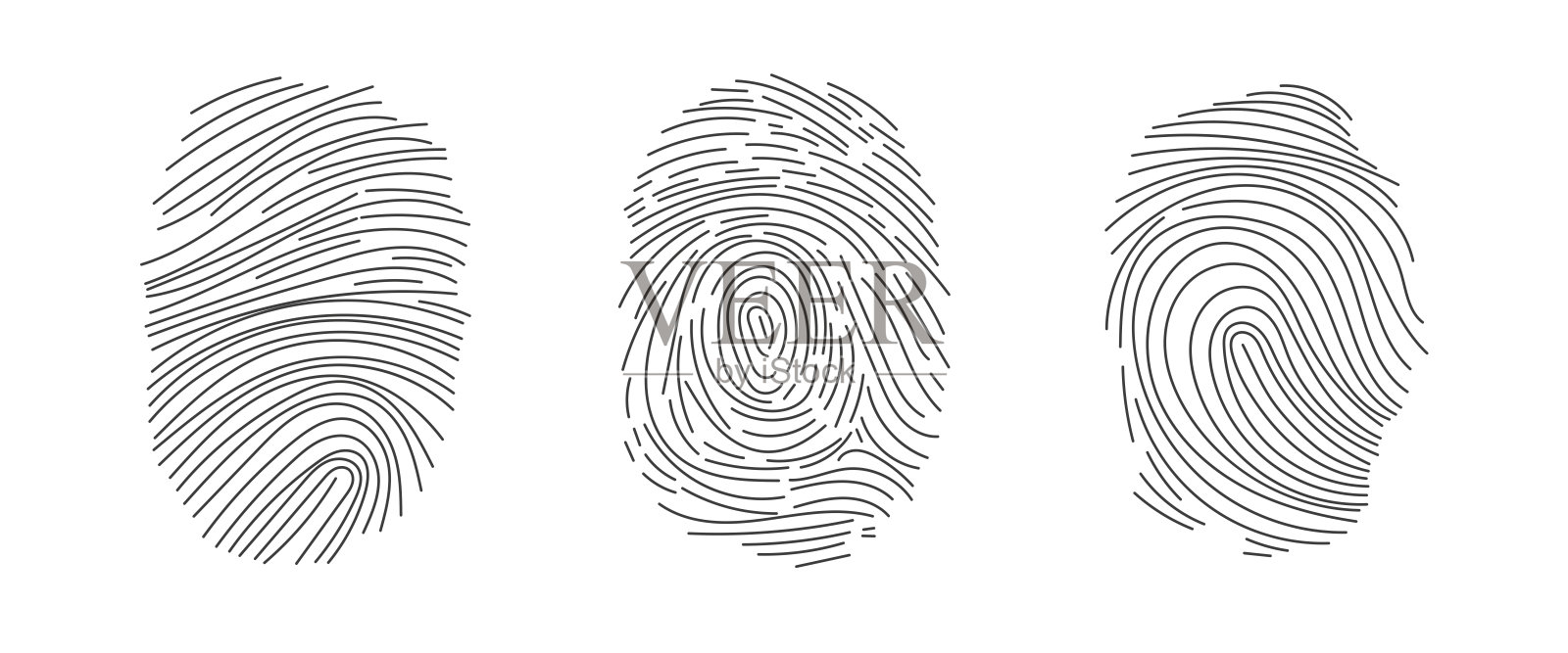 指纹插画图片素材