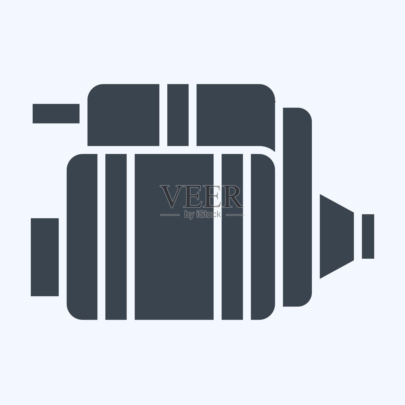 Icon入门车。与汽车零件有关的符号。字形风格。简单的设计可编辑。简单的说明插画图片素材