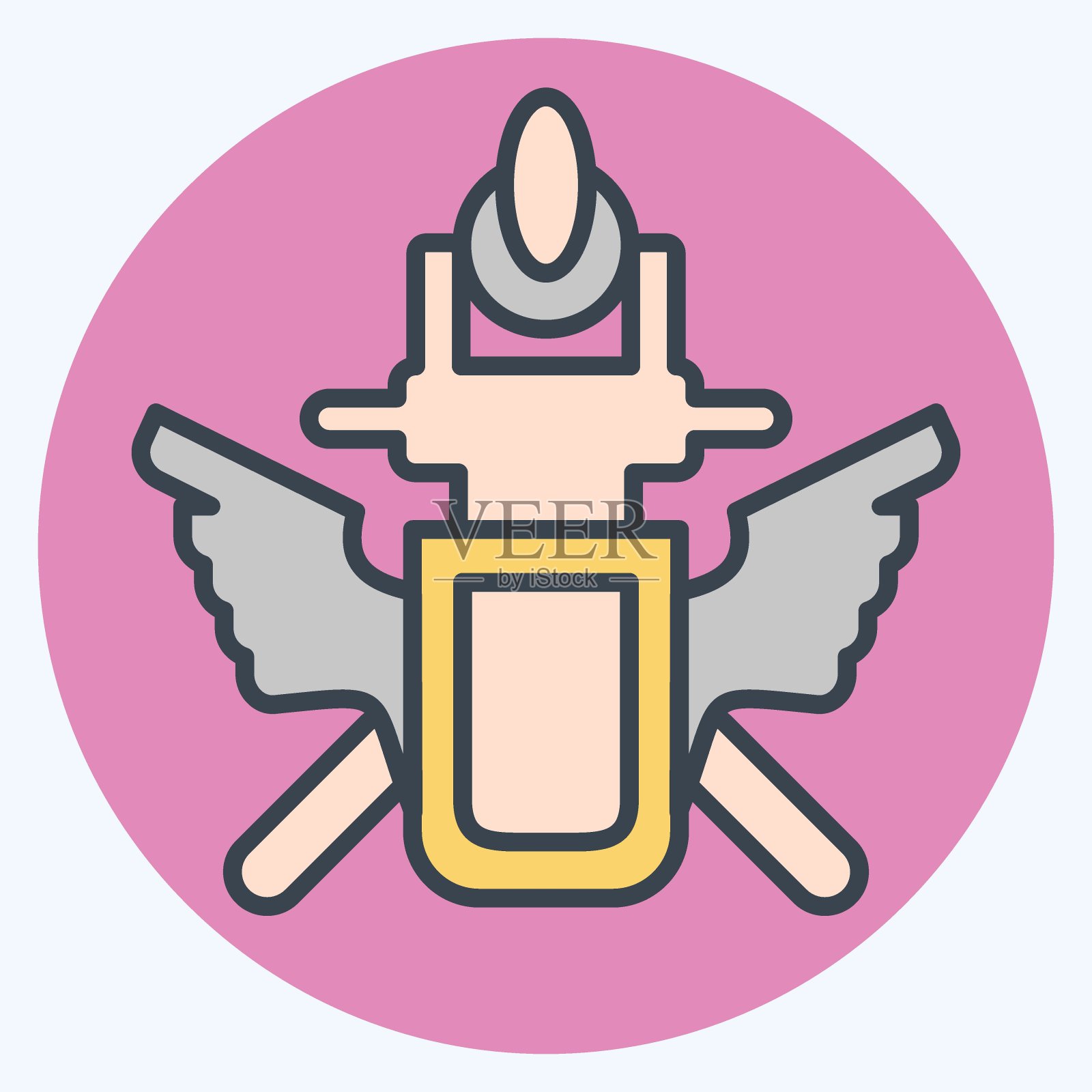 俄罗斯标志徽章图标，彩色简约风格，可编辑的简单插图插画图片素材