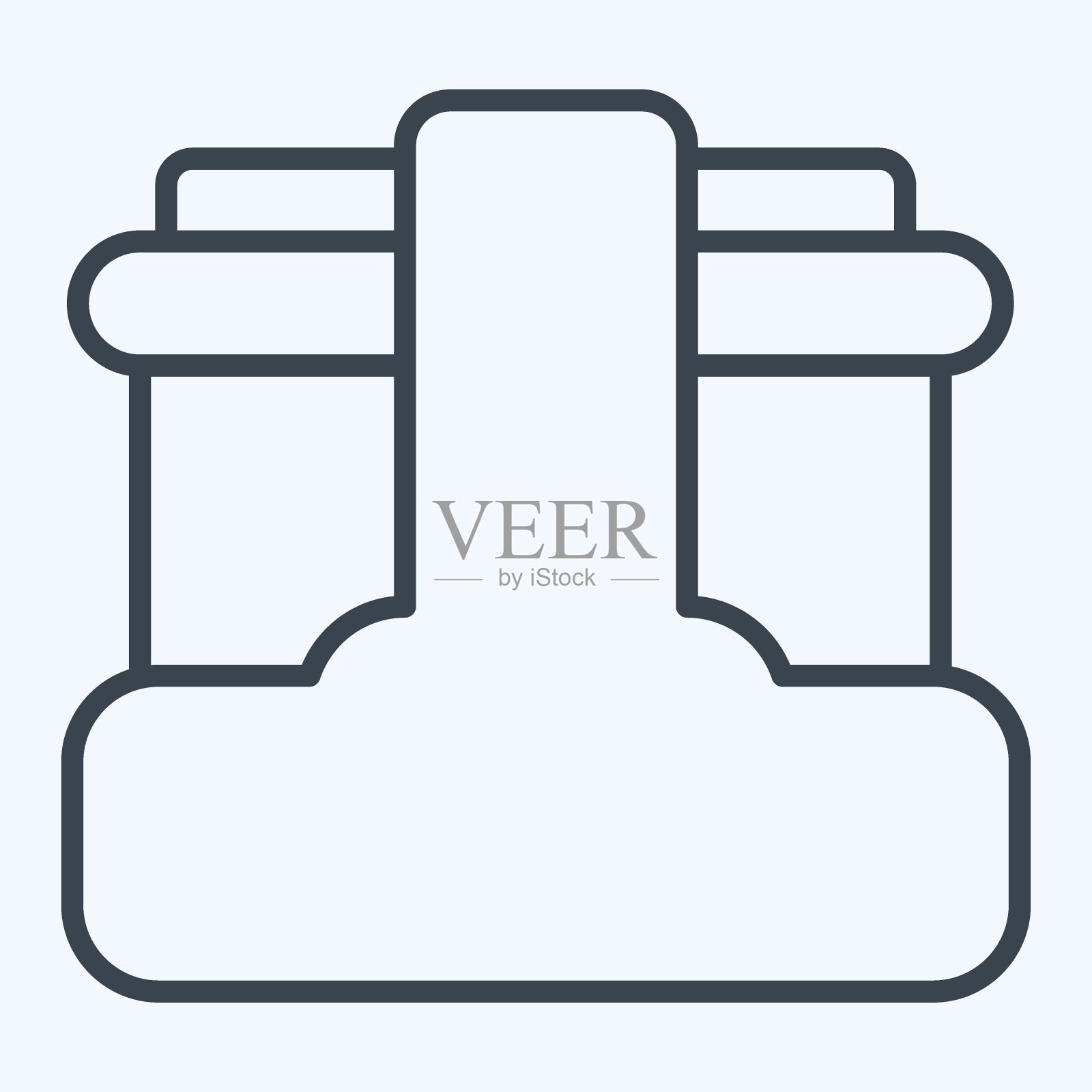 图标咖啡架。与咖啡有关的符号。行风格。简单的设计可编辑。简单的说明插画图片素材