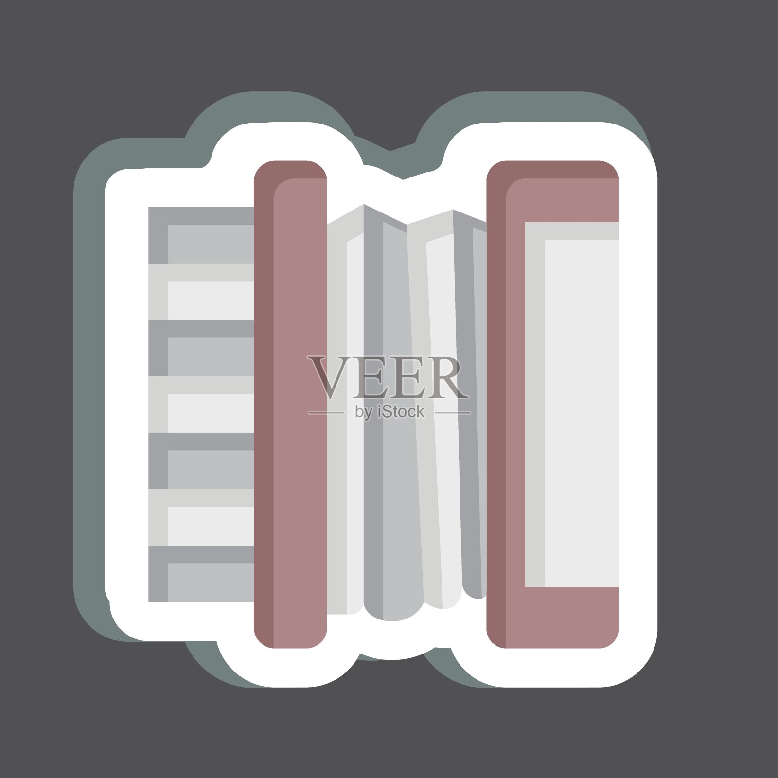 贴纸手风琴。与俄罗斯有关的象征。简单的设计可编辑。简单的说明插画图片素材