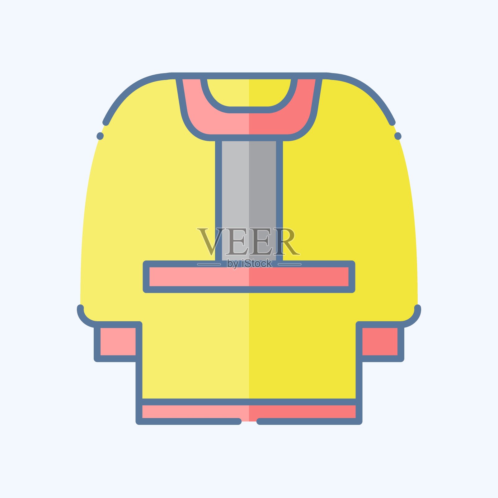 图标的衣服。与俄罗斯有关的象征。涂鸦风格。简单的设计可编辑。简单的说明插画图片素材