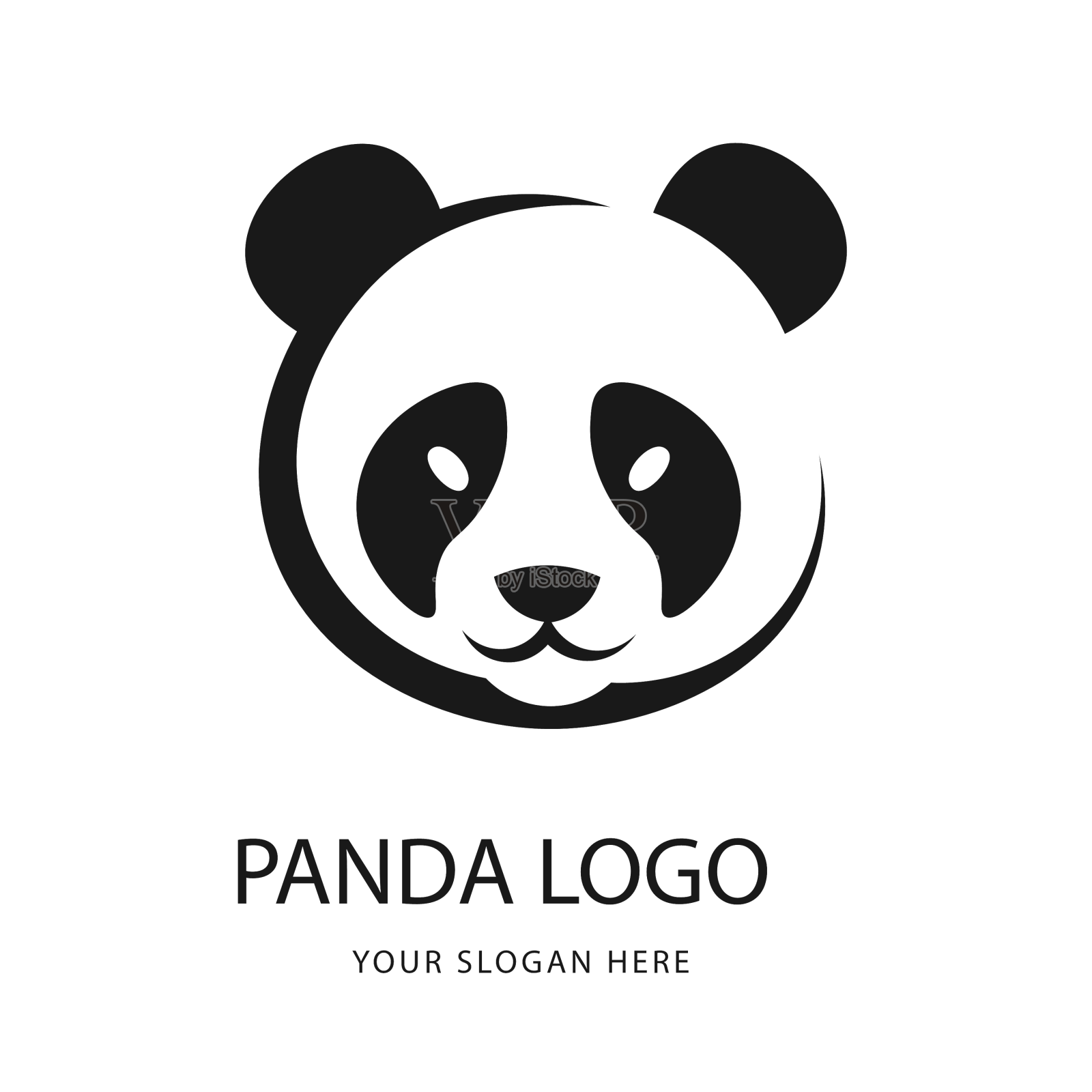 熊猫标志模板会徽标志头部设计元素图片