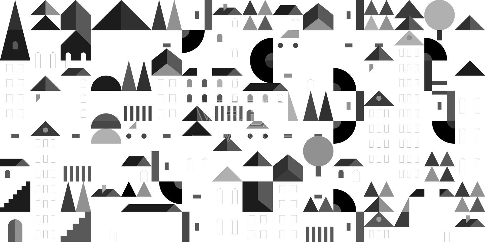 时尚抽象无缝黑白设计元素图片