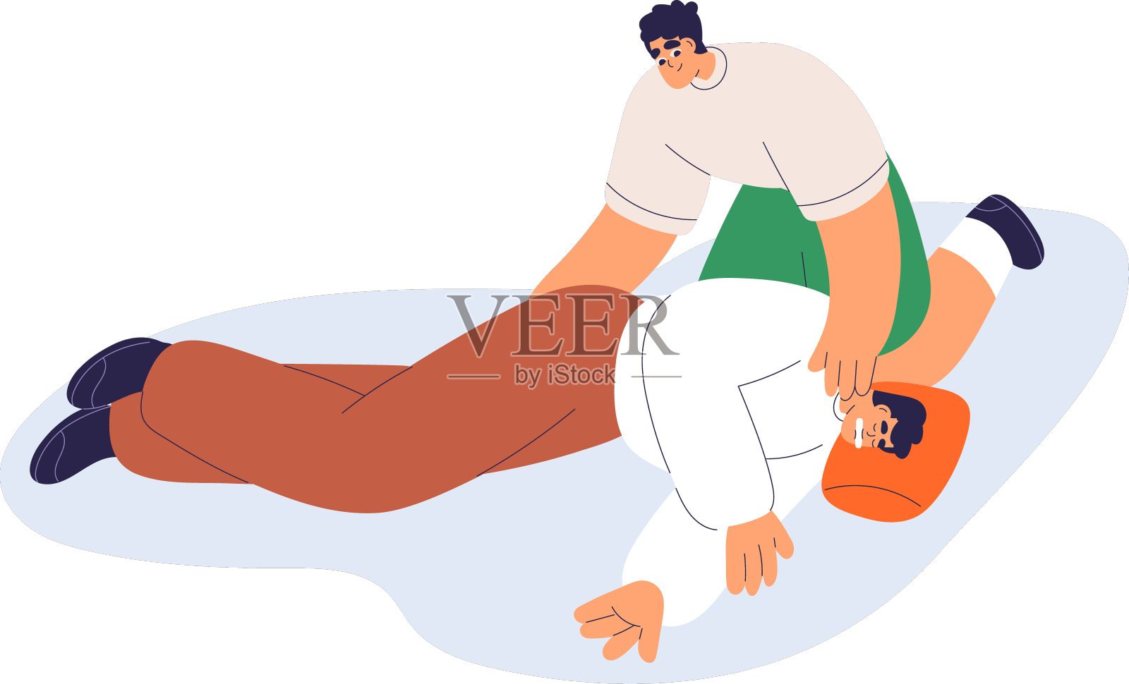 癫痫发作的急救帮助设计元素图片