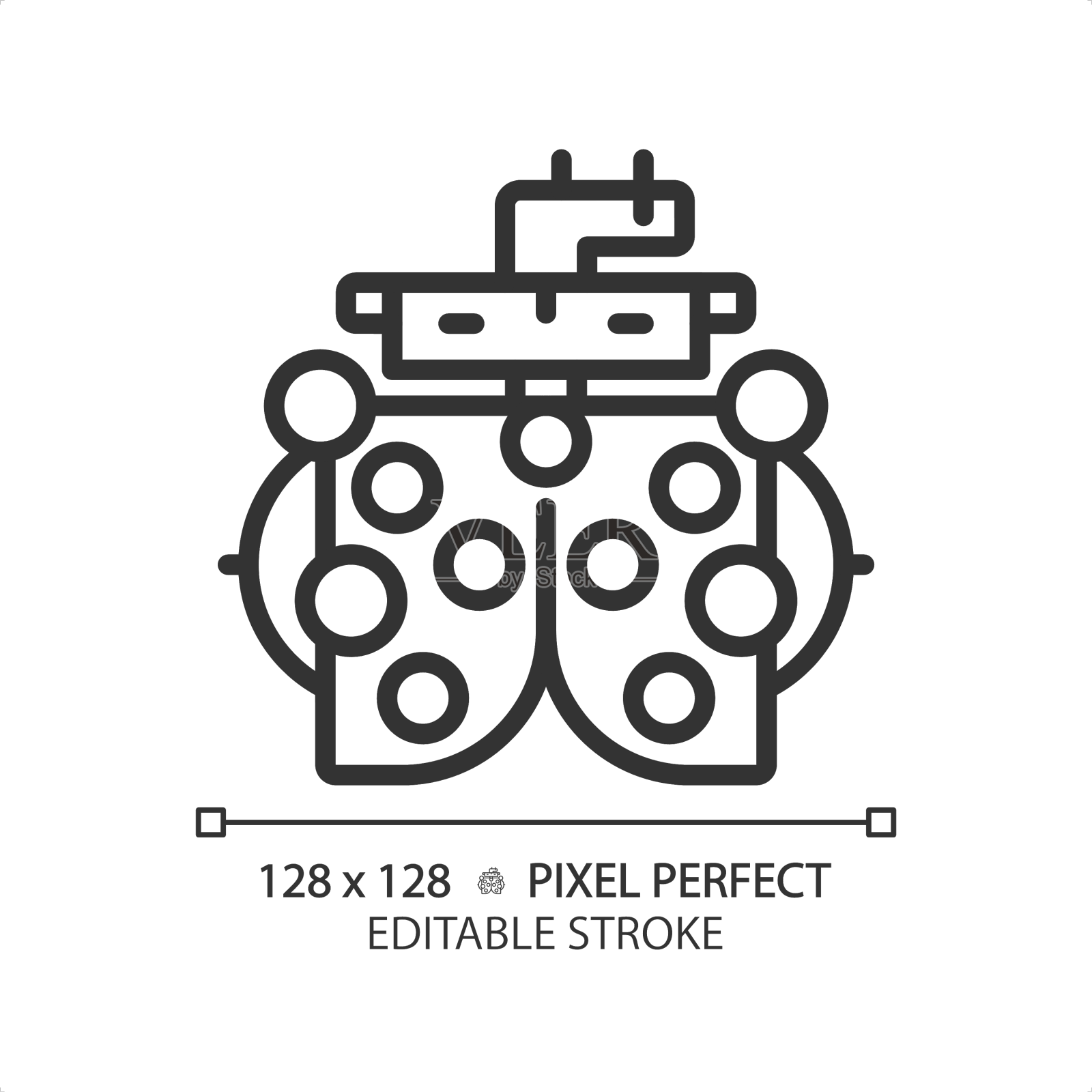 2d可定制的简单细线性黑色设计元素图片