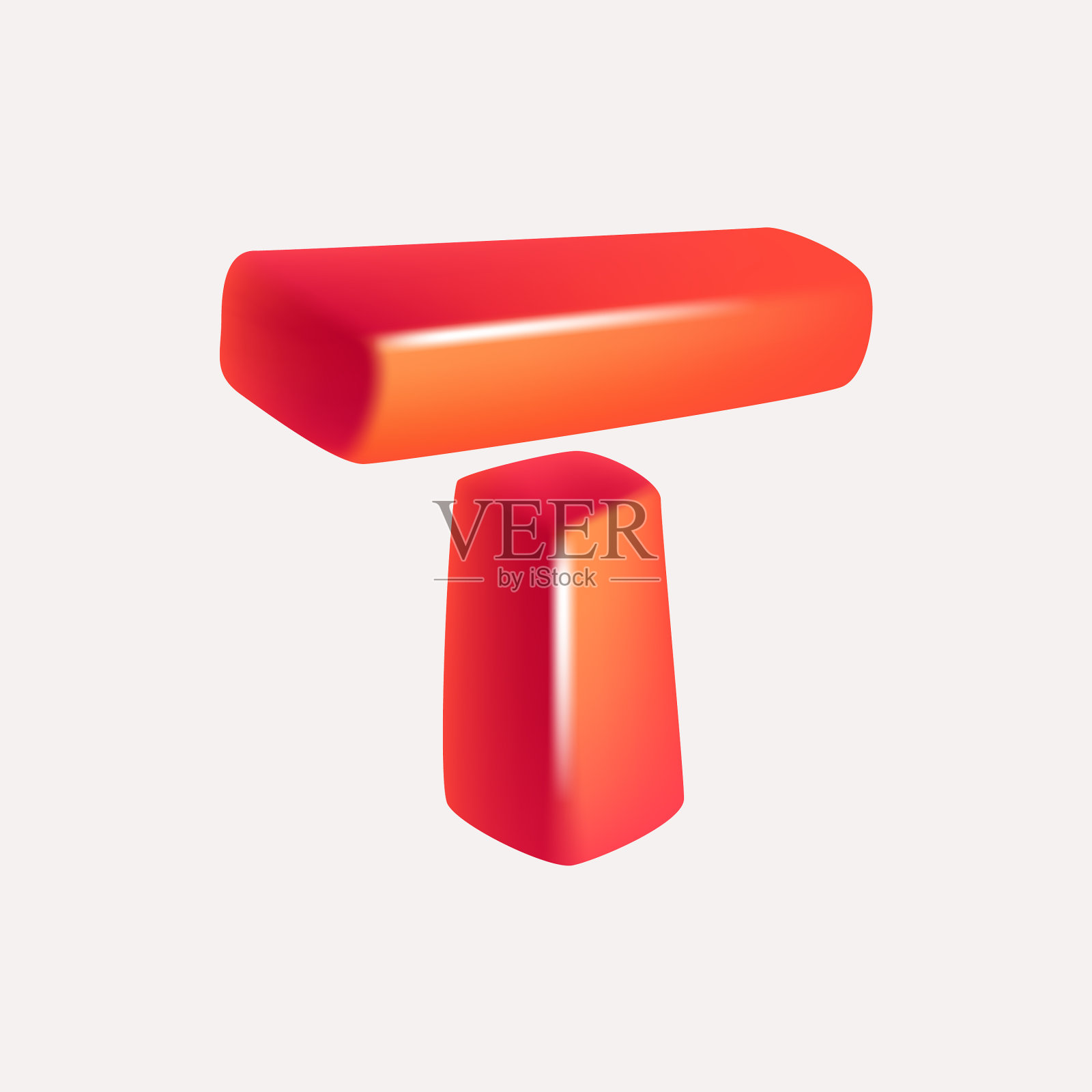 字母标志3d渲染卡通立方风格插画图片素材