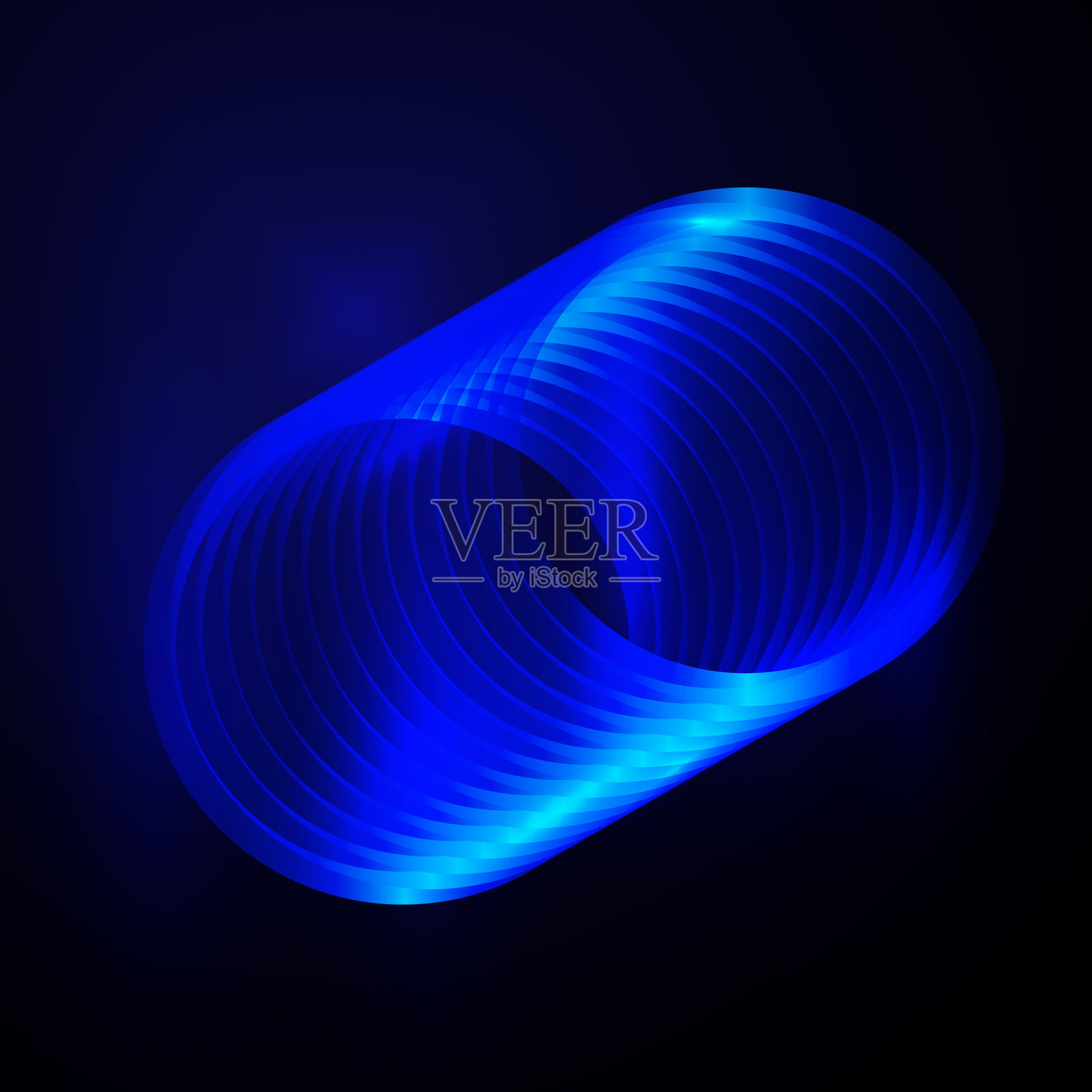 绚丽多彩的霓虹光效果插画图片素材