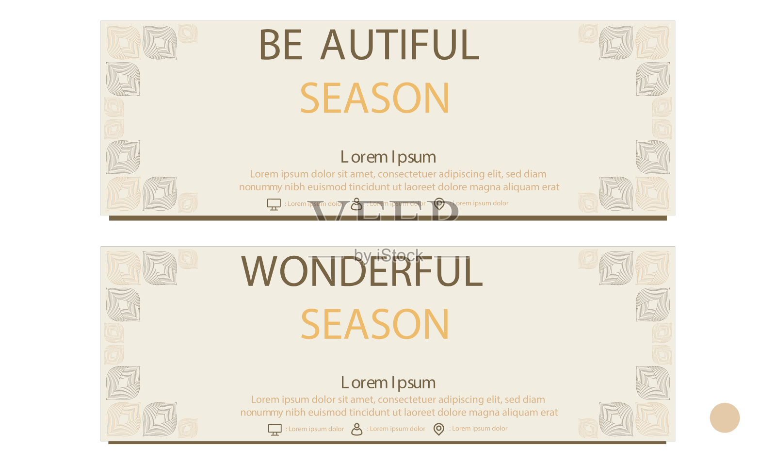 美丽的季节水平横幅模板设计元素图片