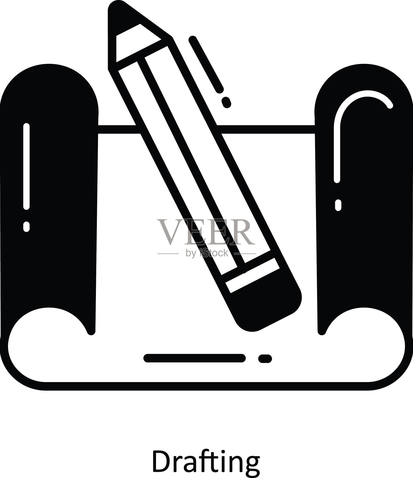 起草涂鸦半固体图标图标设计插图插画图片素材