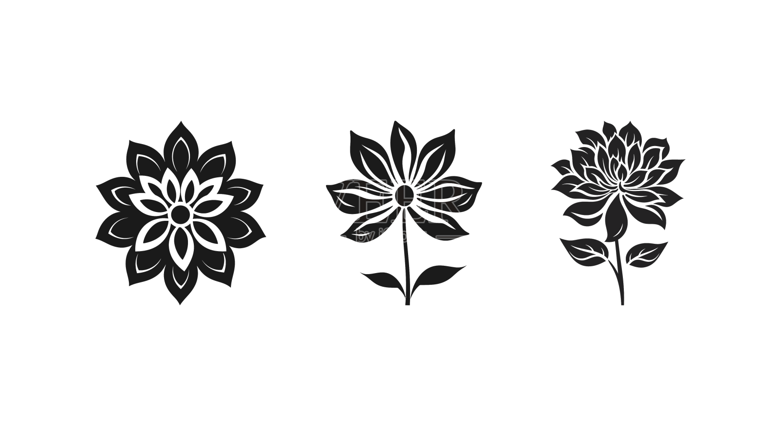 春季图标花图标集季节性设计元素图片