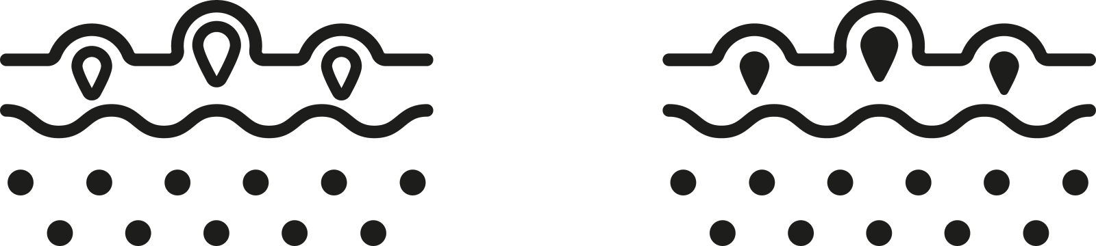 粉刺和炎症皮脂线和轮廓设计元素图片