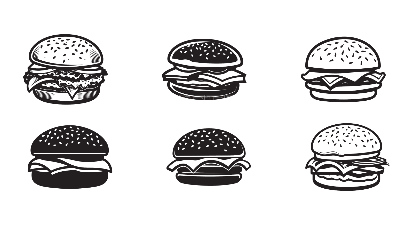 汉堡的图标设计元素图片