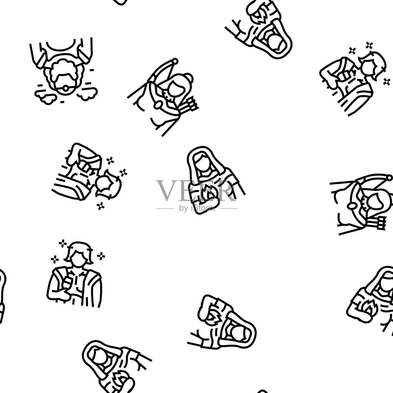 古希腊神话中天衣无缝的神插画图片素材