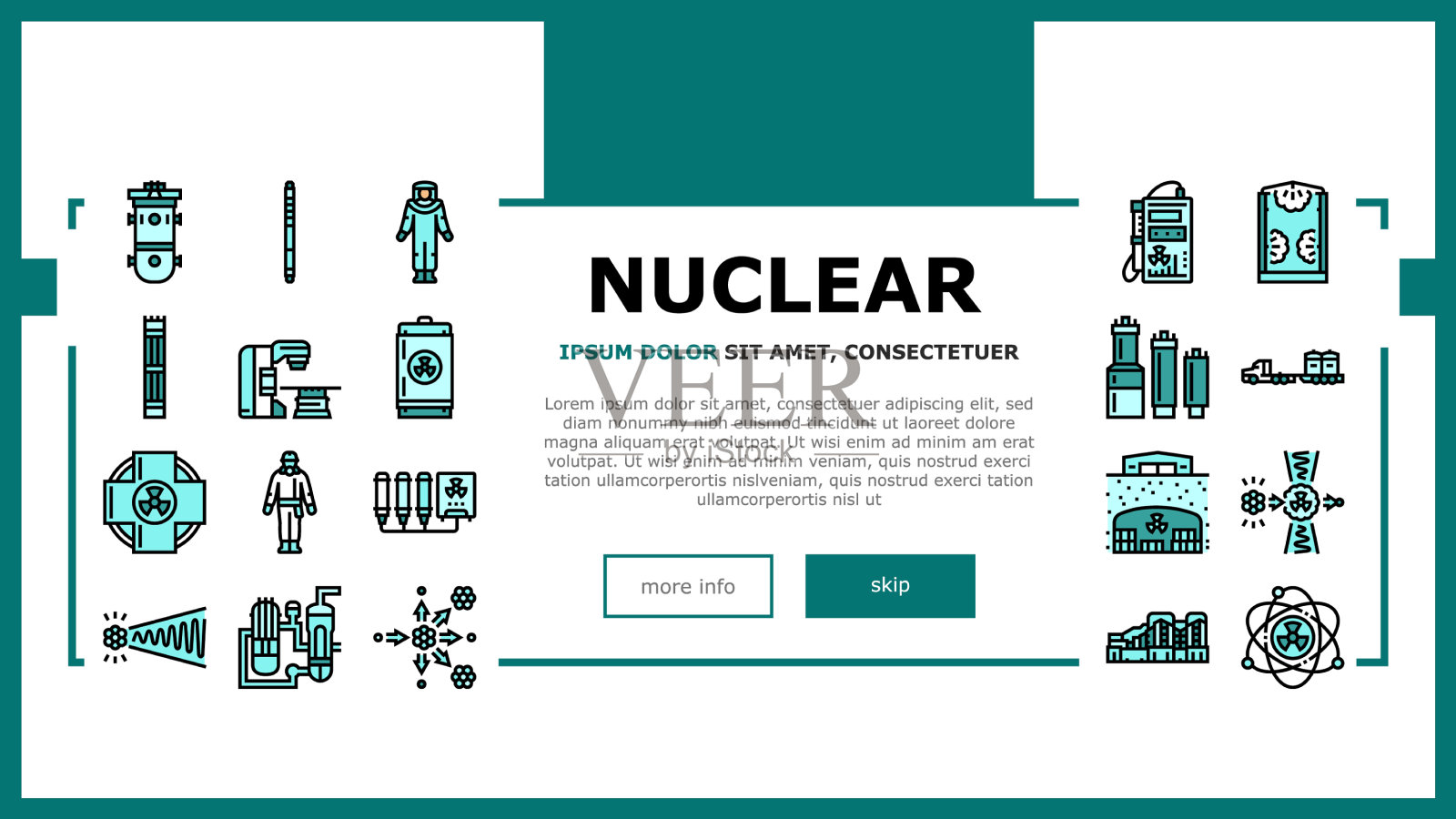 核工程能源动力着陆头插画图片素材