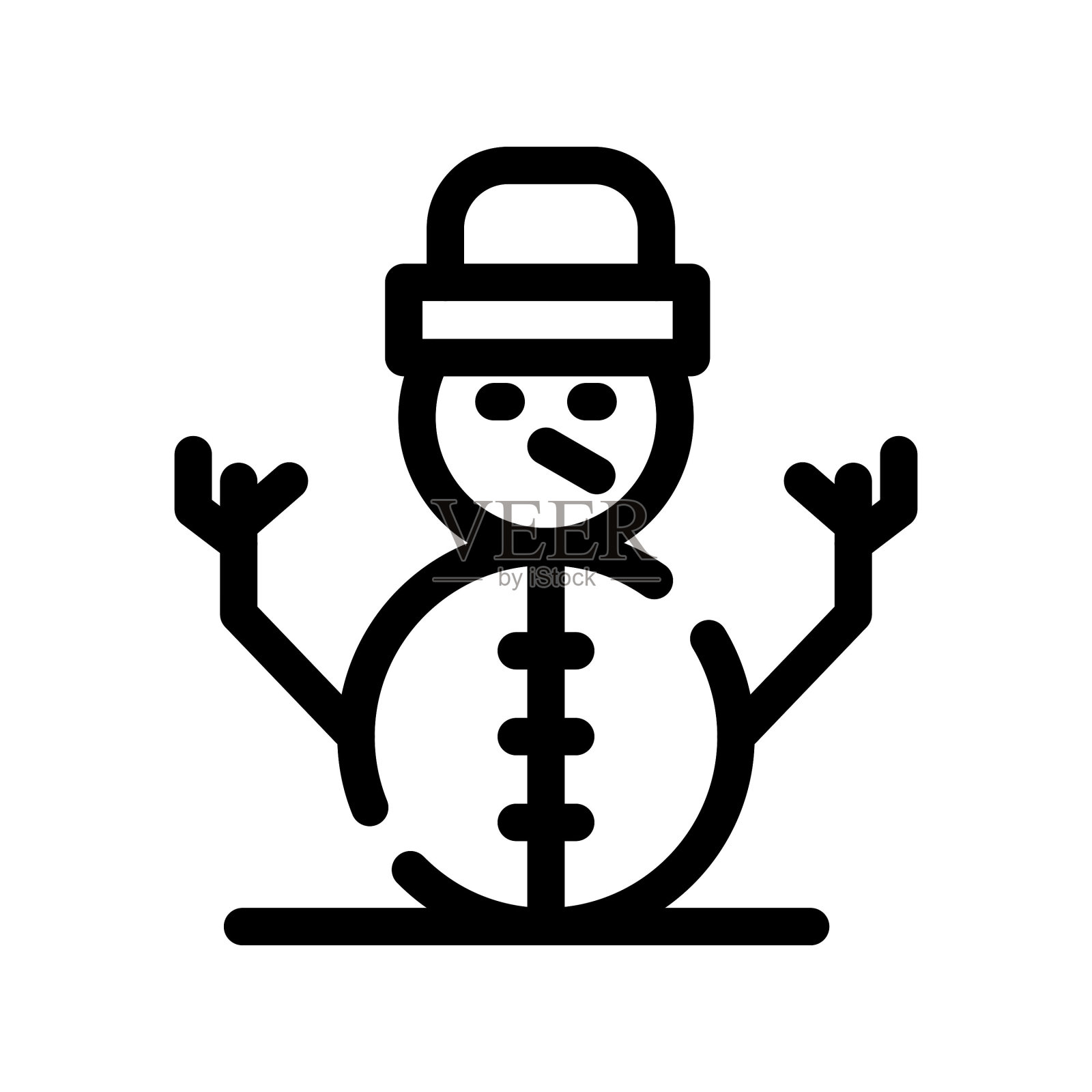 雪人图标插画图片素材