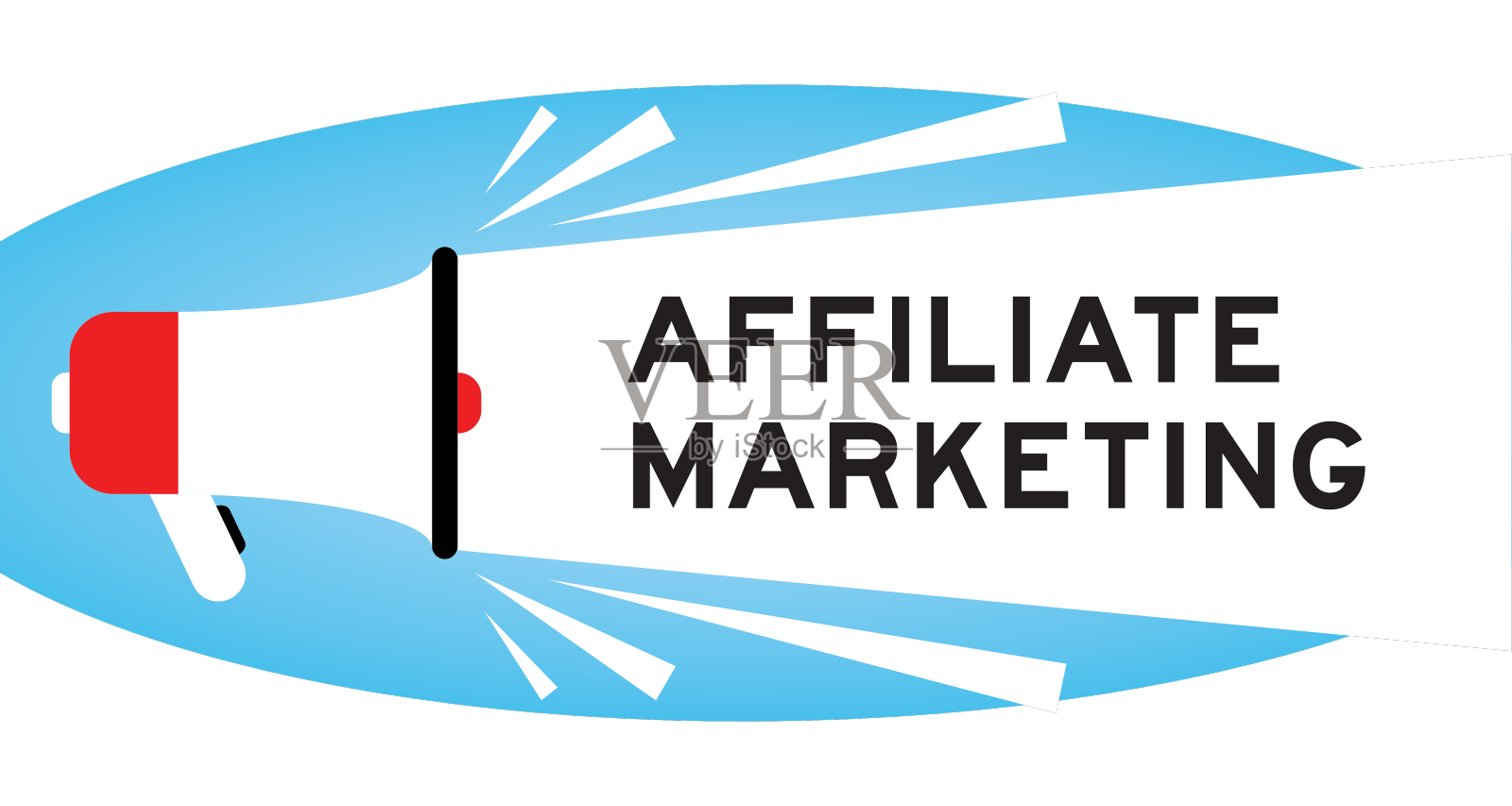 彩色扩音器图标与word附属设计元素图片