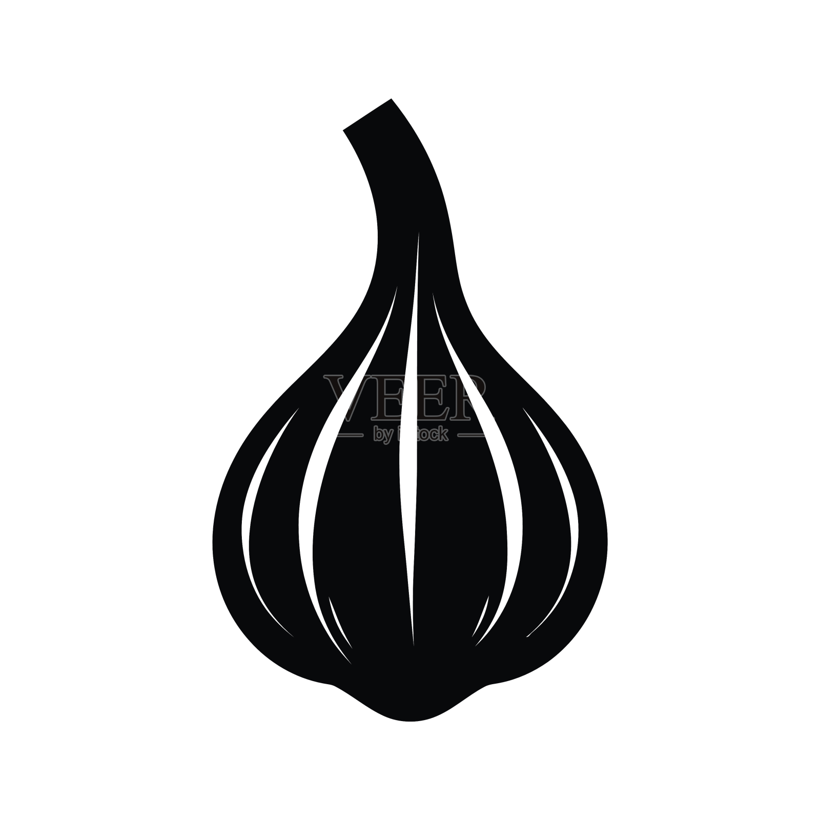 大蒜艺术作品的多功能草药图标设计元素图片