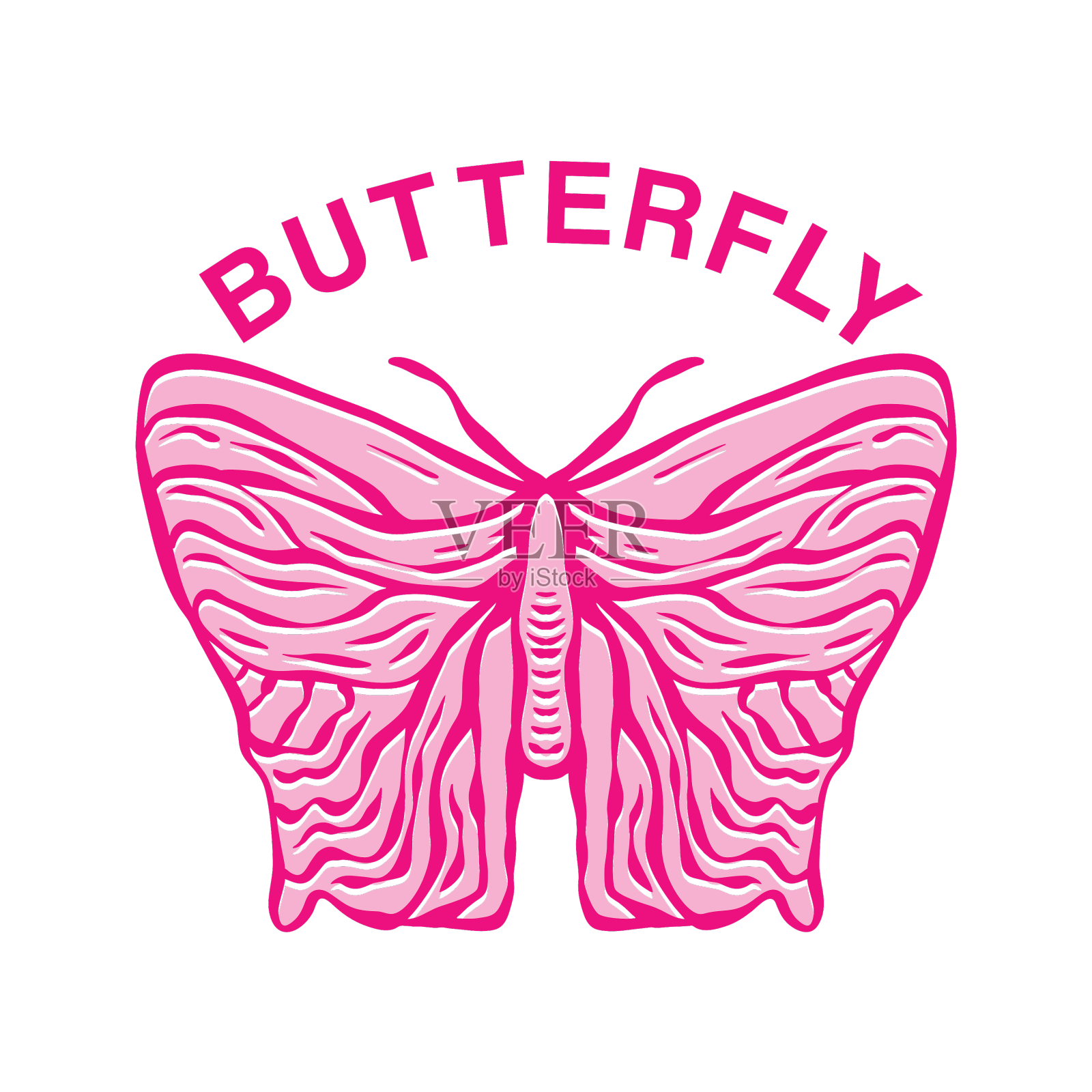 美丽的蝴蝶标志徽章设计徽章设计元素图片