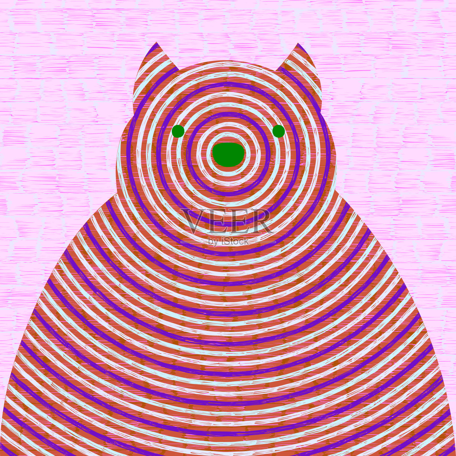 抽象宠物肖像插画图片素材