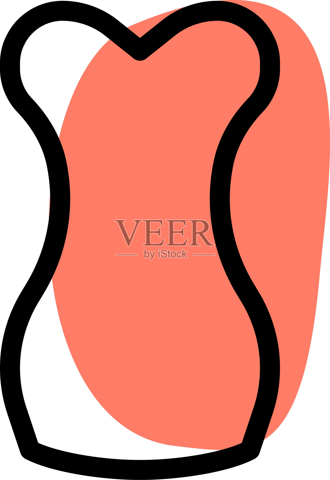 时髦的露肩裙或迷你裙设计元素图片