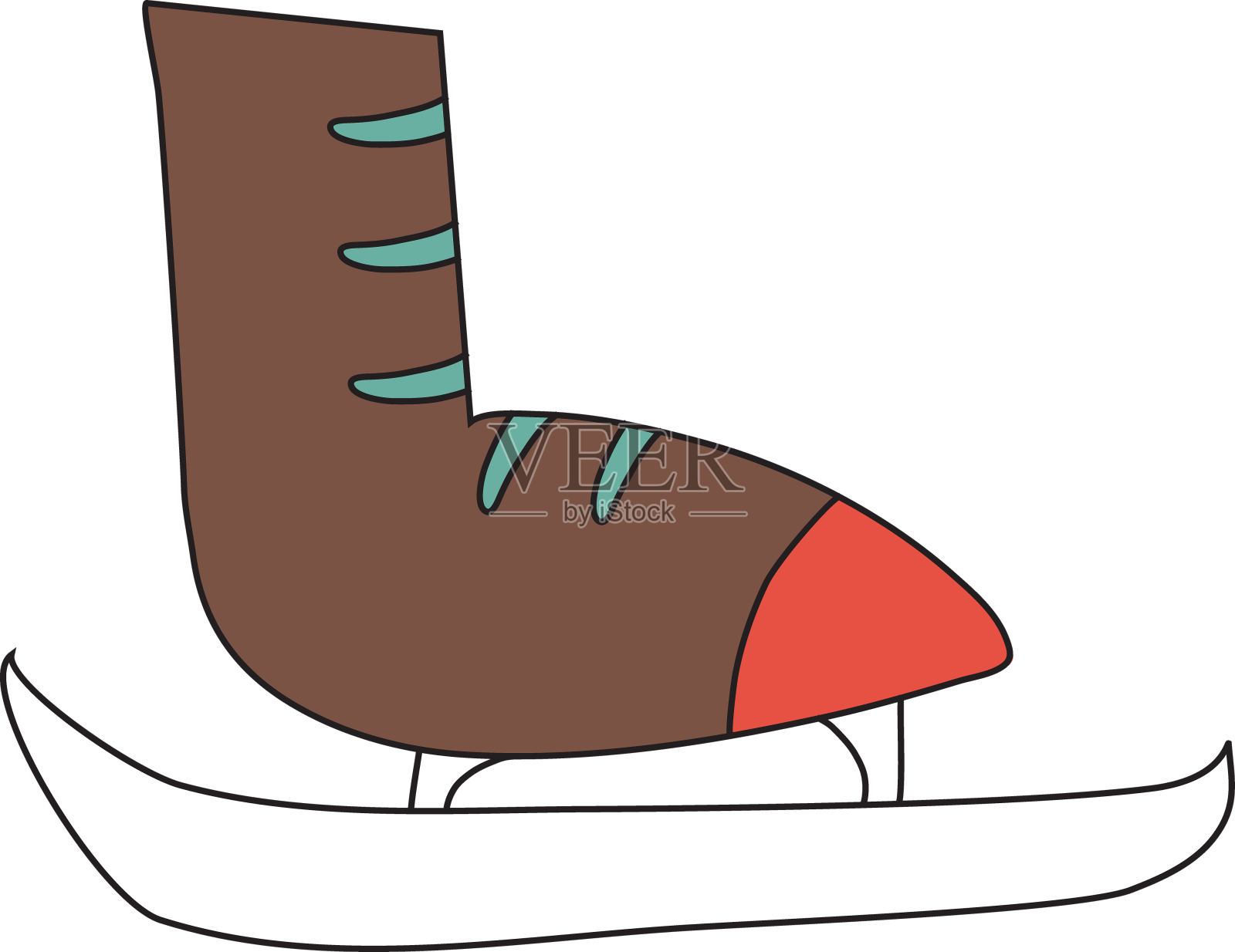 溜冰卡通图标设计元素图片