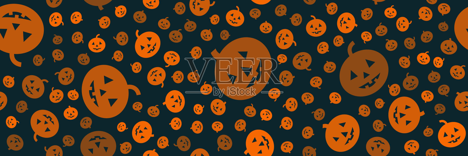 无缝万圣节图案插画图片素材