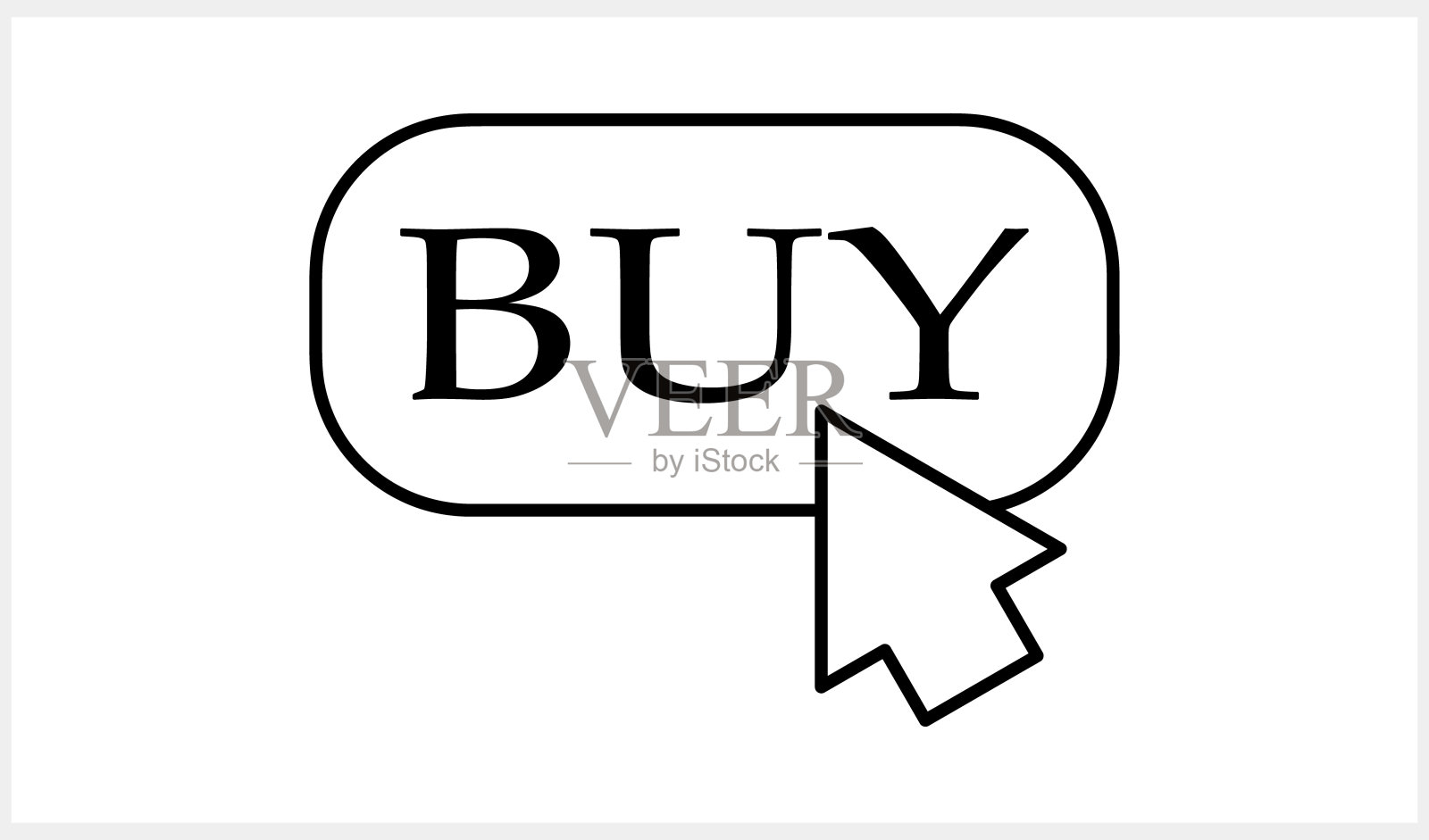 轮廓按钮购买与箭头图标隔离素描购物剪贴画商店线矢量库存插图EPS 10插画图片素材