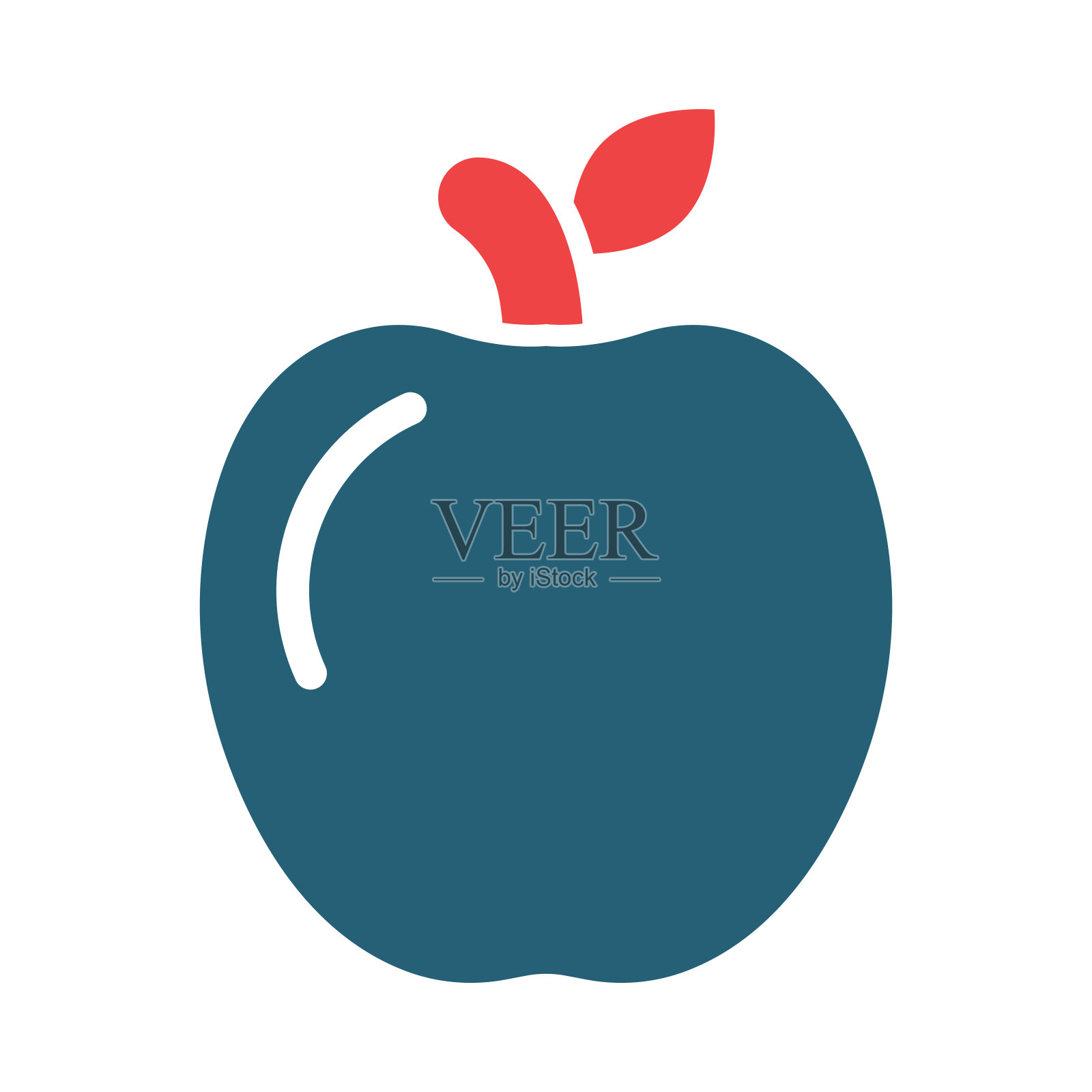 苹果矢量字形两种颜色图标的个人和商业用途。插画图片素材