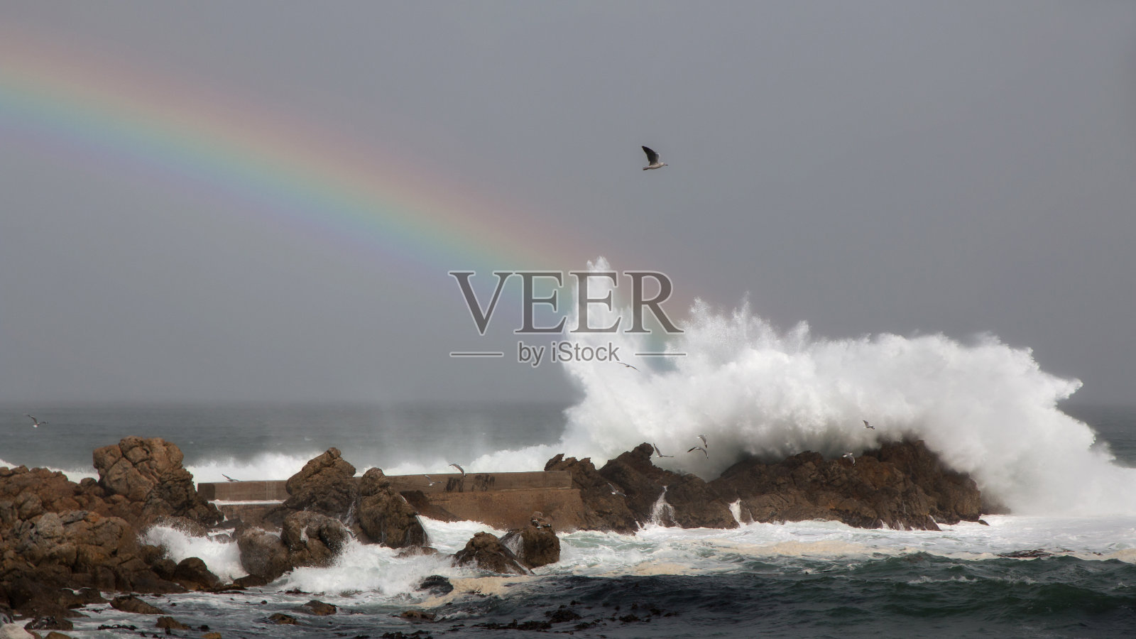 克莱蒙德海滩和船只照片摄影图片