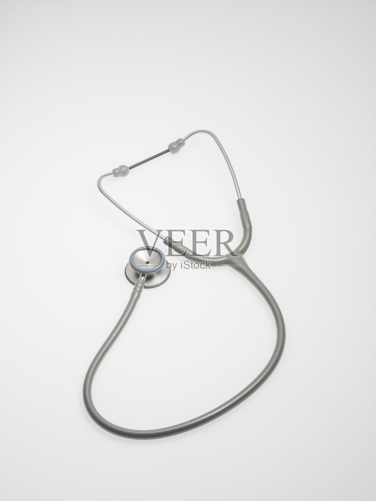 听诊器孤立在白色背景上。没有人。照片摄影图片