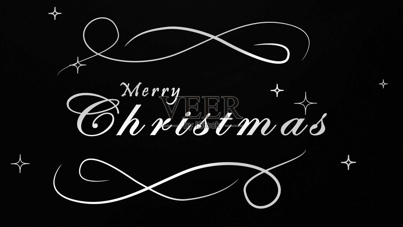 黑色背景的圣诞快乐信息。圣诞快乐，祝福班纳。照片摄影图片