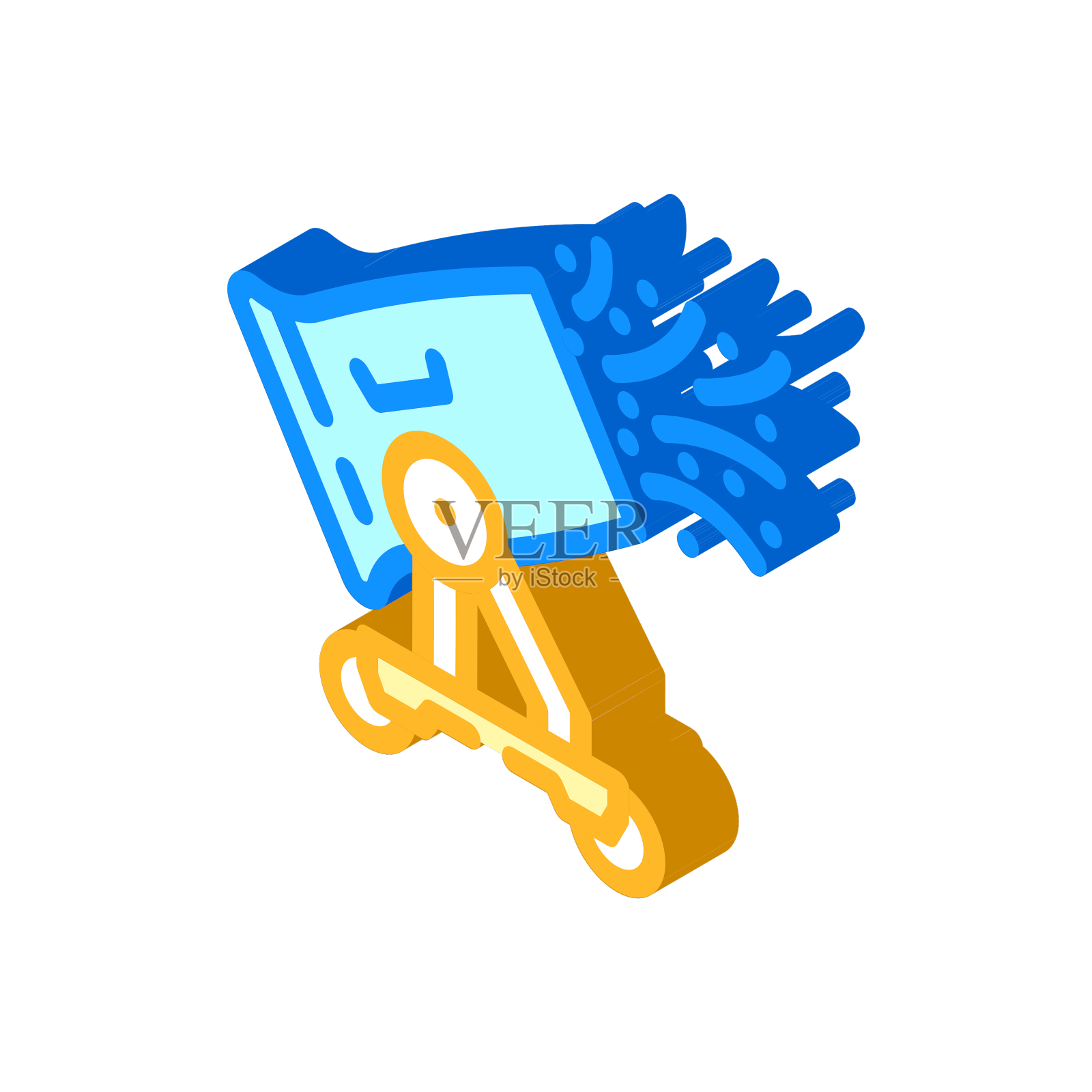 粉尘控制采矿等距图标设计元素图片