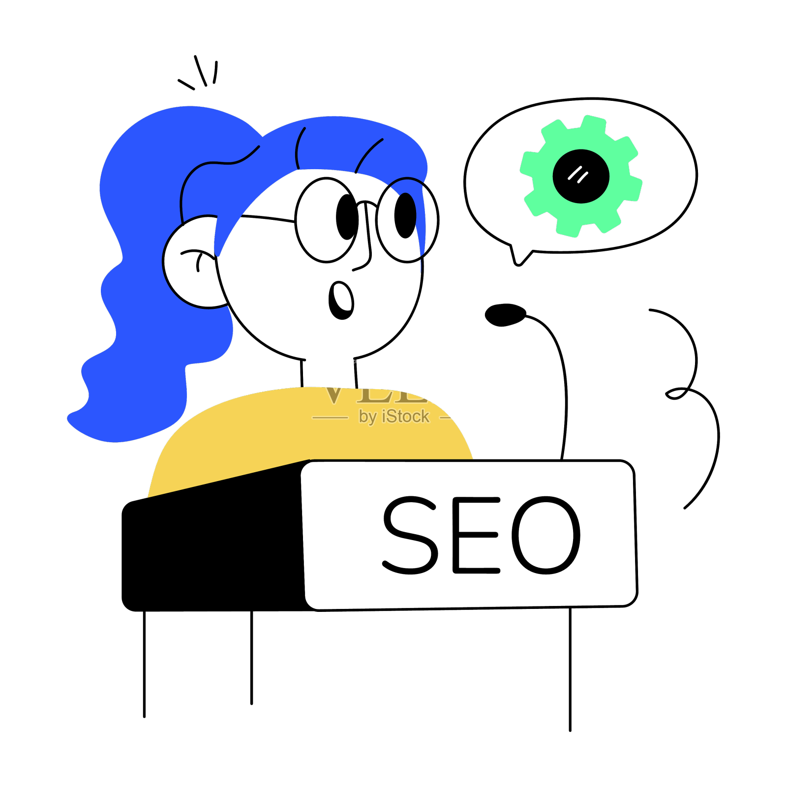 seo的演讲设计元素图片