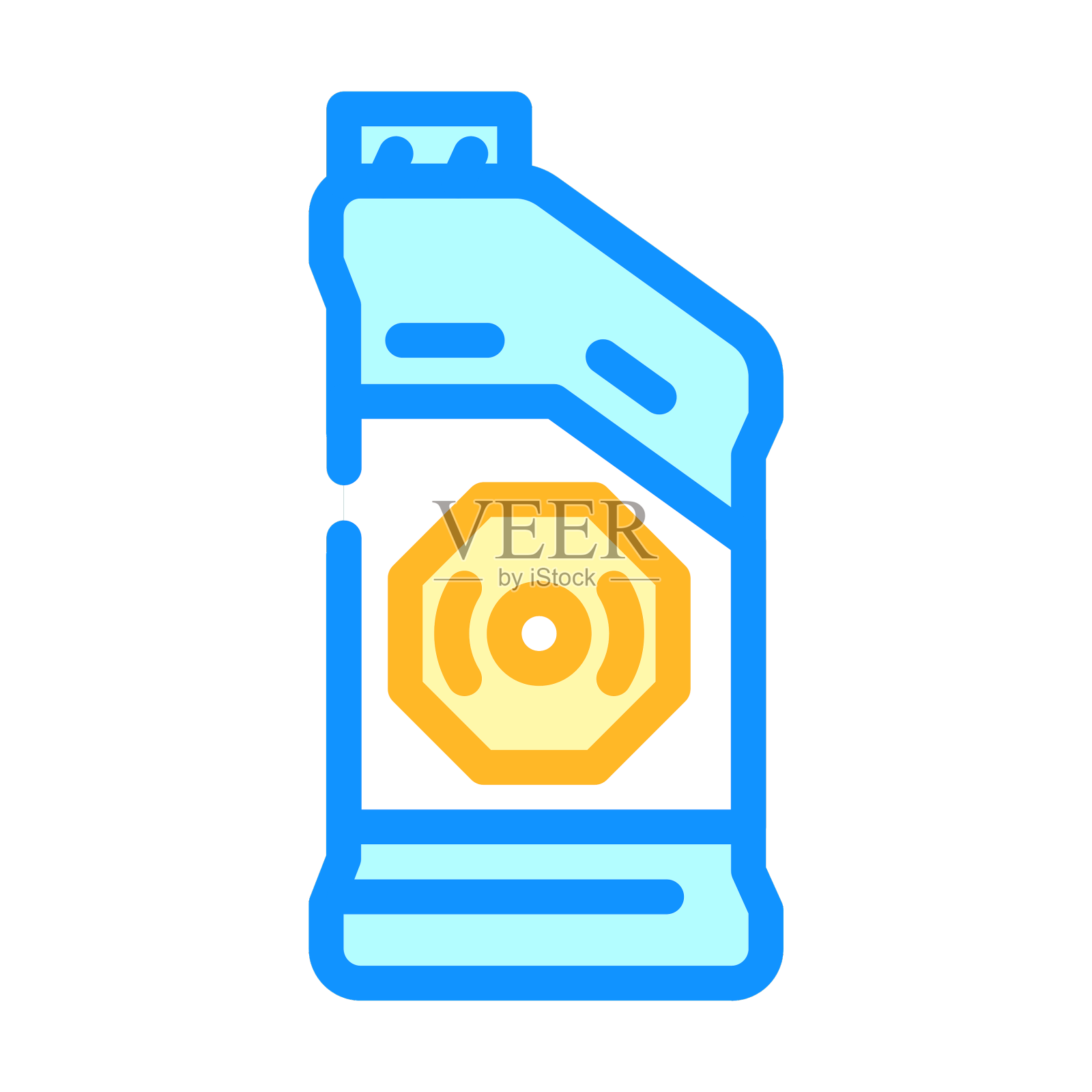 制动液汽车机械师彩色图标设计元素图片