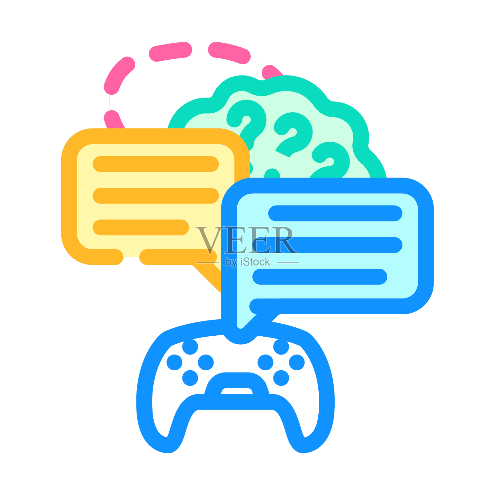 社区游戏开发颜色图标设计元素图片