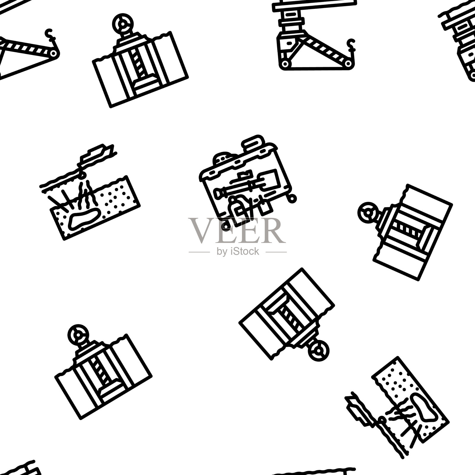 石油工业石油能源天然气无缝插画图片素材