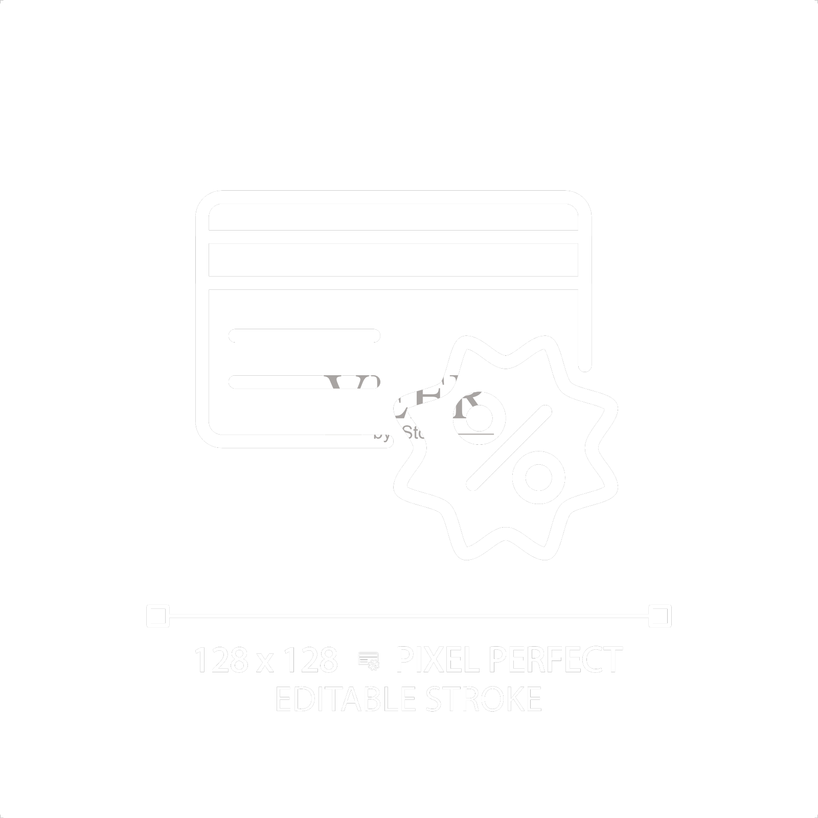 2d可定制简单的细线白色信用设计元素图片