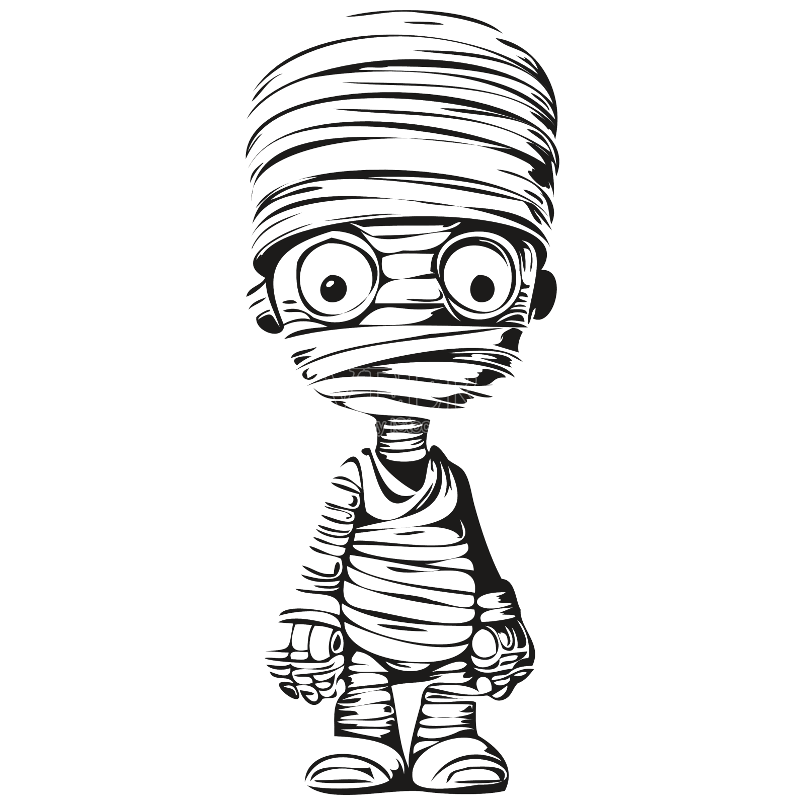 经典木乃伊肖像万圣节促销设计元素图片